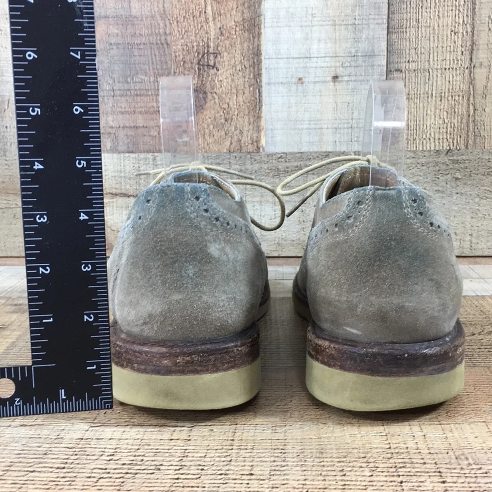 Frye Tan Leather Wingtip‎ Derby Oxford Shoes Mens 9.5 Suede
